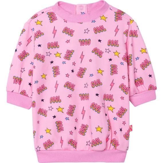 Robe en molleton imprimé Fille Rose