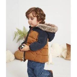 Doudoune bébé garçon à capuche en rembourrage recyclé –  – Soldes