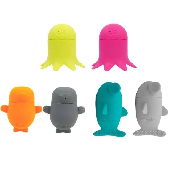 Jouets de bain en silicone Büddies (6 pièces)