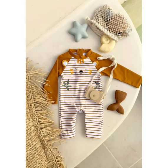 Combinaison De Bain Bébé Manches Longues Protection Uv Mio Camel