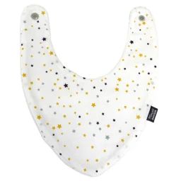 Bavoir Bandana Blanc Étoiles