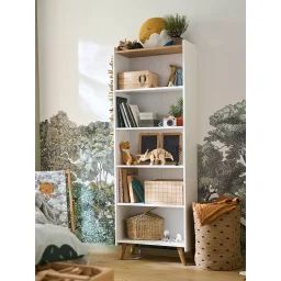 Bibliothèque LIGNE CONFETTI blanc / bois