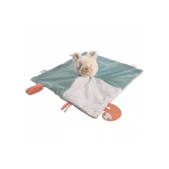 Doudou plat Tidou lama Sacha vert d&rsquo;eau