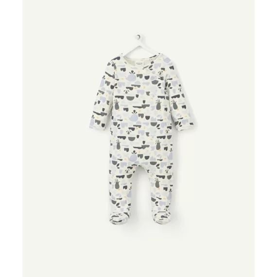 Dors bien écru en coton bio thème océan –  – Soldes