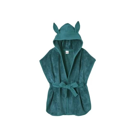 Peignoir de bain Soft Bambou vert paon (0-2 ans)
