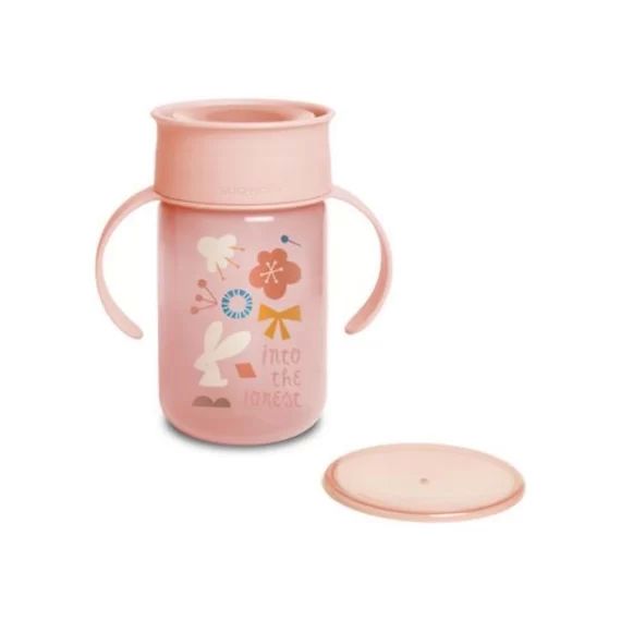 Tasse d&rsquo;apprentissage 360° Into the forest rose (340 ml)