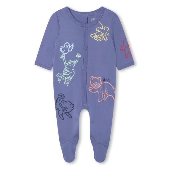 Pyjama coton pressionné Garçon Bleu
