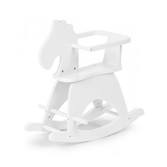 Cheval à Bascule Childhome + Barre – Blanc