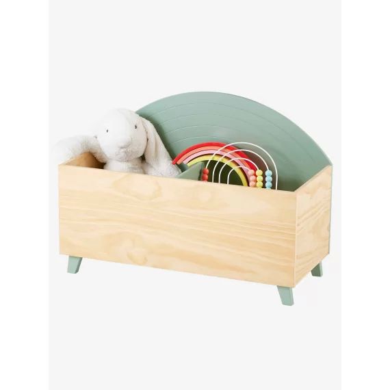 Petit rangement 2 bacs LIGNE ARC-EN-CIEL vert sauge