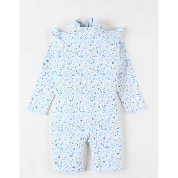 Combi Uv Rayée Bleu