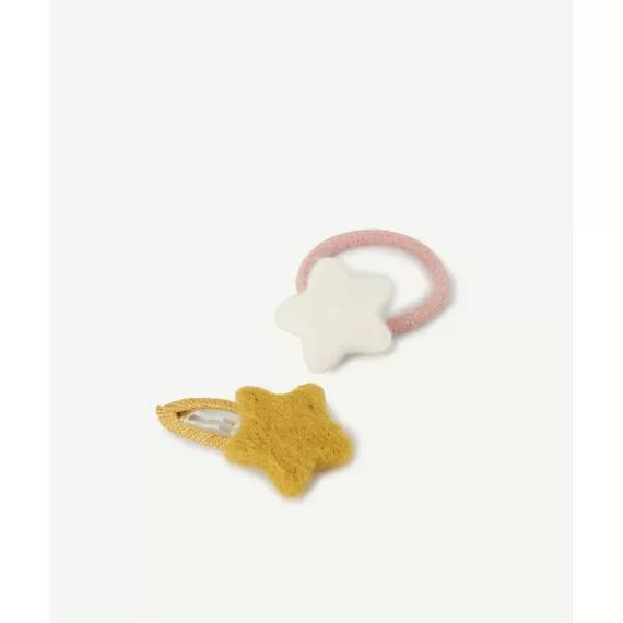 Le set de barrette et d&rsquo;élastique en feutrine –  – Soldes