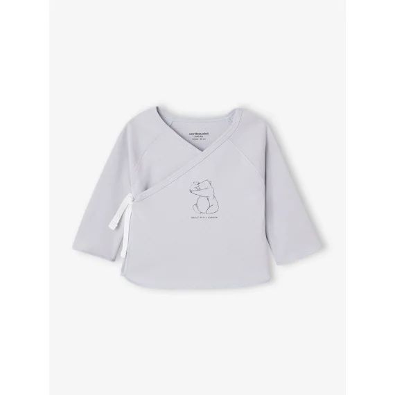 Brassière bébé naissance  BASICS en coton bio bleu pâle