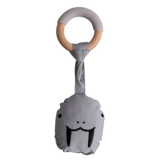 Anneau De Dentition Avec Peluche Animal Gris