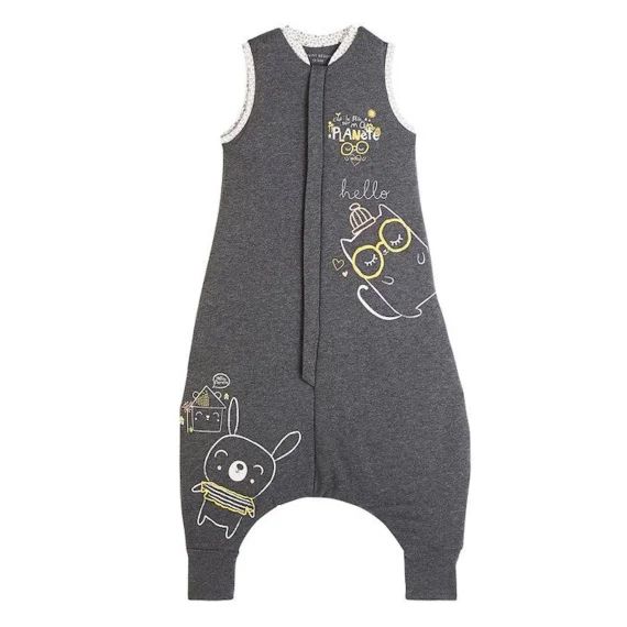 Turbulette d&rsquo;hiver avec pieds – PETIT BEGUIN – Hello Planet – Mixte – Gris gris