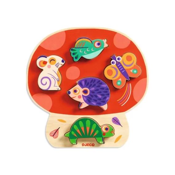 Puzzle à encastrer en bois Anianco (5 pièces)