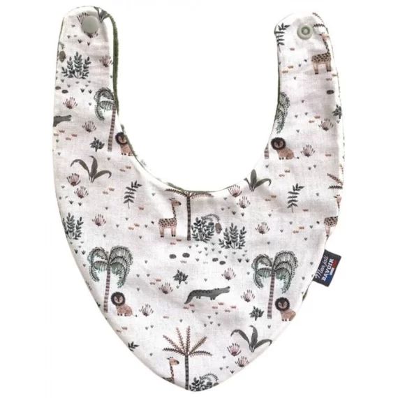 Bavoir Bandana – Savane Blanc