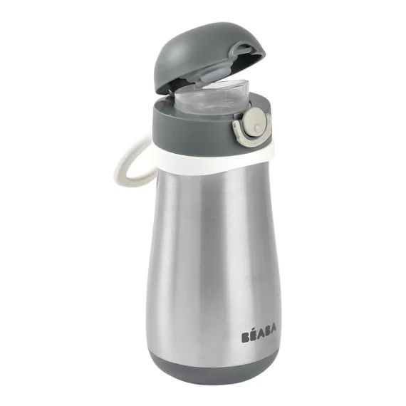 Gourde Inox 350ml Béaba – Gris Minéral