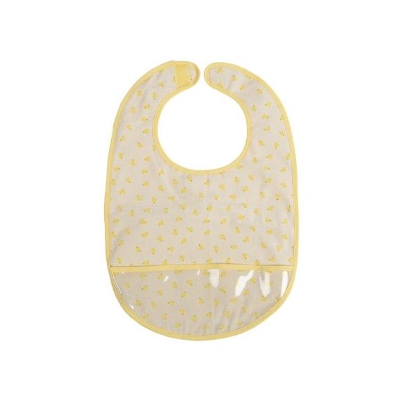 Bavoir à poche en coton Les poussins