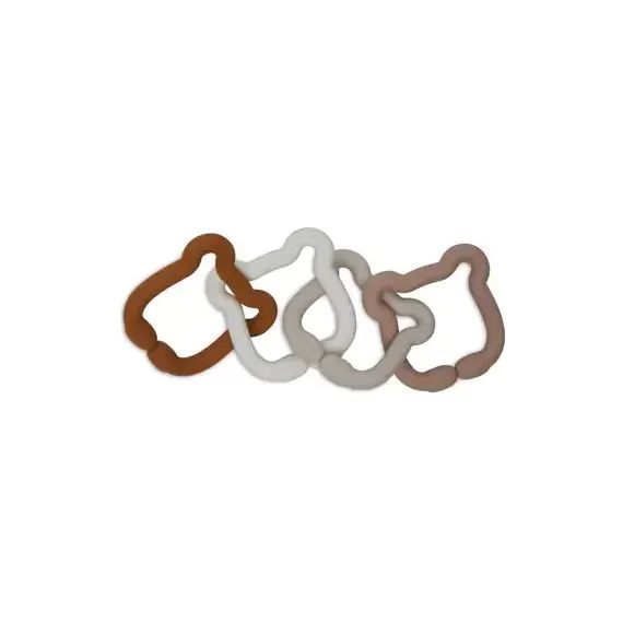 Jeu d&rsquo;anneaux Silicone 20x7x1cm Teddy Bear