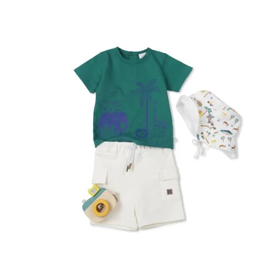 Short en molleton Garçon Jaune
