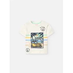 T-shirt En Coton Avec Dessin Frontal Blanc