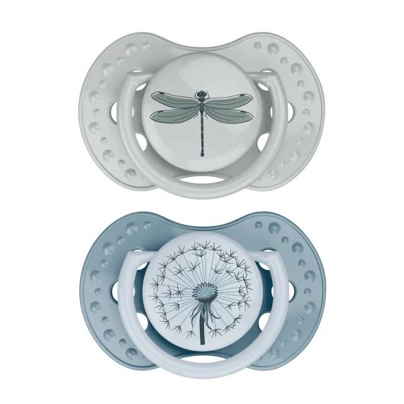Lot De 2 Sucettes Dynamique Lovi Botanic Taille 2 De 3 À 6 Mois Bleu