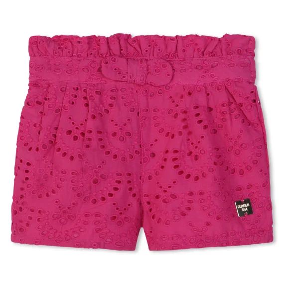 Short de cérémonie en coton Fille Rose