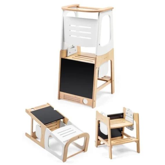 Maxi-cosi, Toucan, Tour D&rsquo;apprentissage Évolutive 3-en-1, Bureau Enfant Et Chaise, Marchepied, 18 Mois Et + Blanc