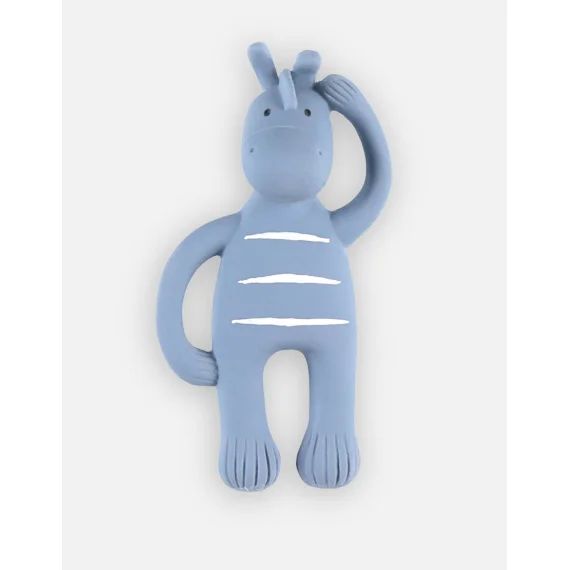 Jouet De Bain Et De Dentition Paco En Caoutchouc Naturel Bleu