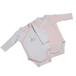 Bodies Bébé À Manches Longues Lot De 2 Rose