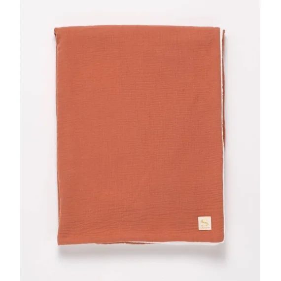 Couverture Bébé En Gaze De Coton Et Polaire Rouge