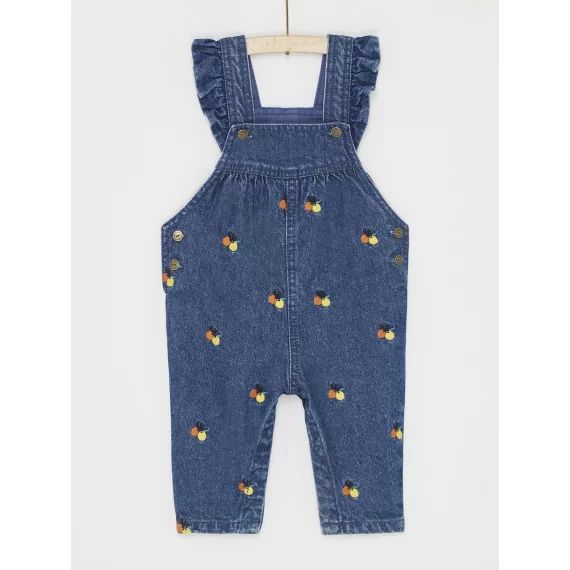 Salopette Bleue En Denim Bébé Fille