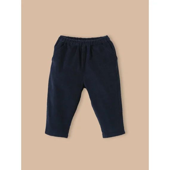 Pantalon En Velours Marine