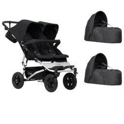 Poussette Double Mountain Buggy Duet V3.2 – Black + 2 Cocoon V2