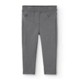 Pantalon De Sport Uni En Molleton Élastique Gris