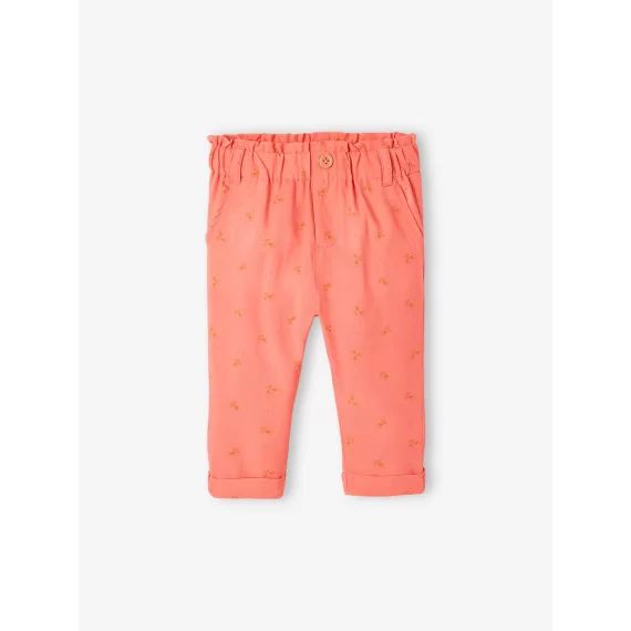 Pantalon fluide bébé corail