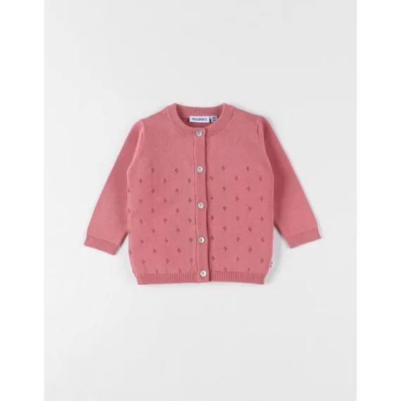 Cardigan En Tricot Fin Rose