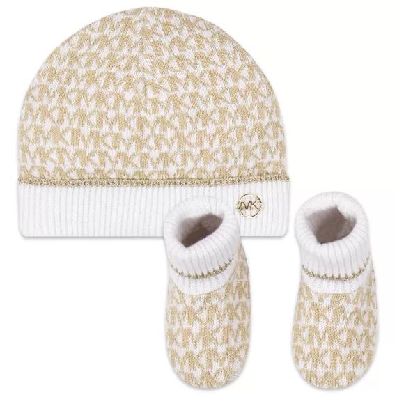 Ensemble bonnet + chaussons Fille Blanc