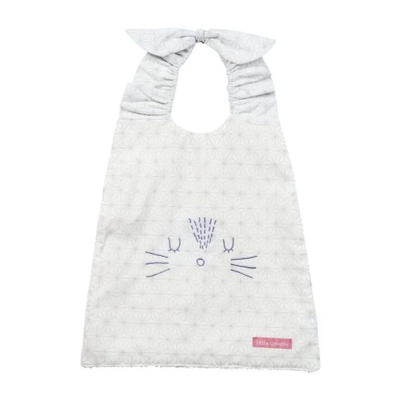 Bavoir Élastiqué Coton Bio Pompom
