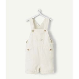Salopette courte bébé garçon écrue avec poches –  – Soldes