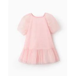 Robe En Tulle Ornée De Paillettes Rose Clair