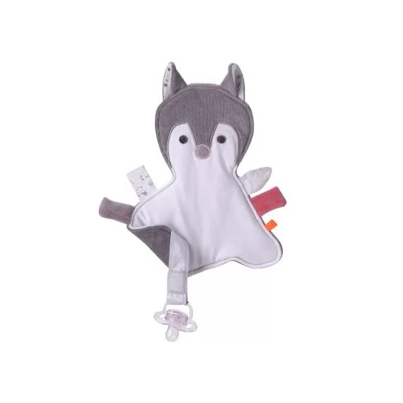 Doudou étiquettes Renard rose