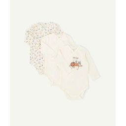 Le lot de 3 bodies animation animalière en coton biologique –  – Soldes