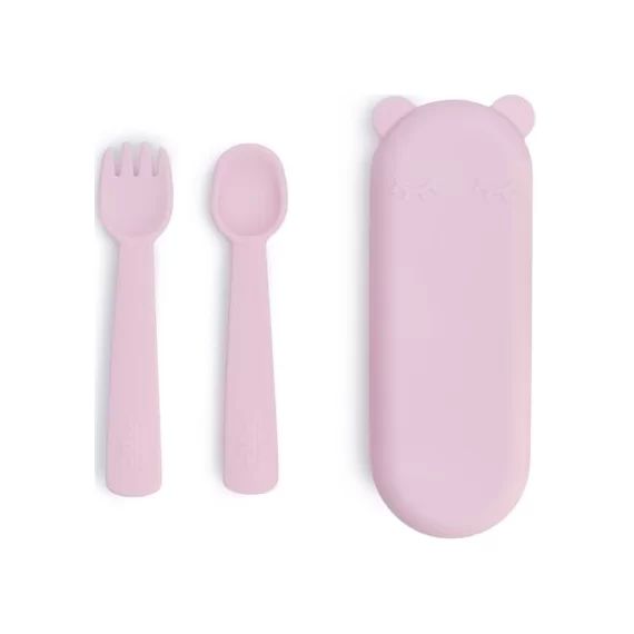 Set de 2 couverts rose poudrée