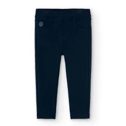 Pantalon De Sport Uni En Molleton Élastique Bleu
