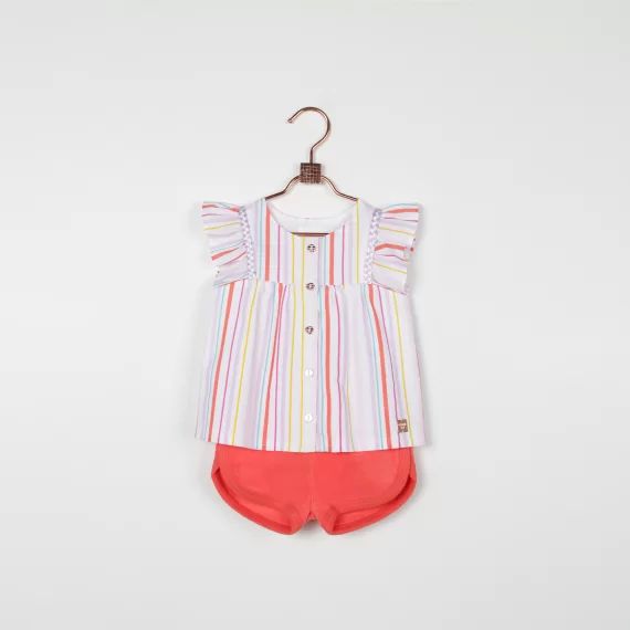 Short en éponge court Fille Orange