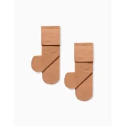 Pack 2 Collants En Microfibre Beige Clair