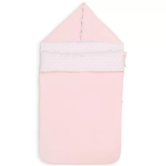 Nid d&rsquo;ange à capuche boutonnée Fille Rose