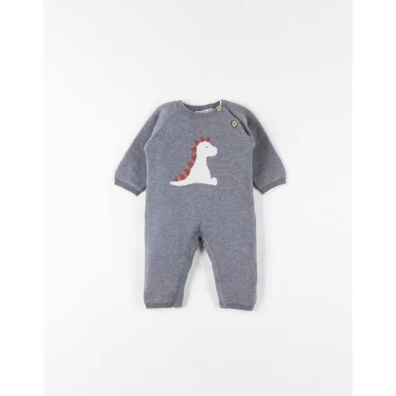 Combinaison Stegi en tricot chiné gris