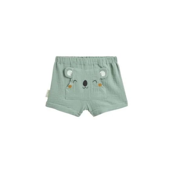 Short Bébé En Gaze De Coton Garden Party Vert
